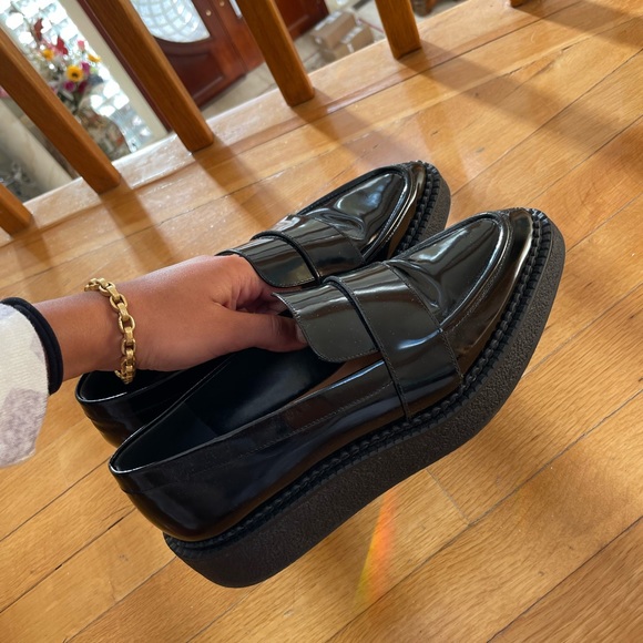 Via Spiga black chunky pointed toe loafers - Picture 6 of 9